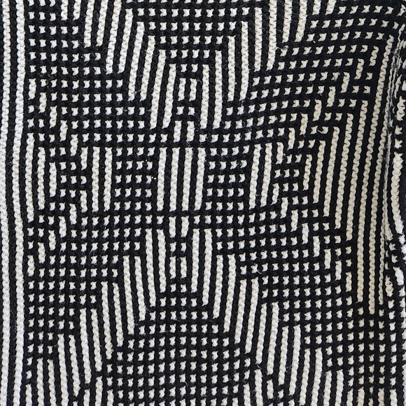 Pendleton Patterned Black-White Open Front Cardigan Sweater - Picture 3 of 5